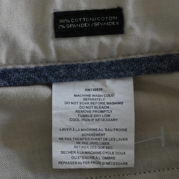 Grayers 36x34 Gray Stretch‎ Cotton Flat Front Straight Mens Chino Pants - Picture 7 of 9